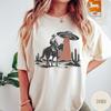 UFO Cowboy Västerländsk Skjorta, Retro Vintage Cowboy T-shirt, Västerländsk Grafisk T-shirt, Trendig Damvästerländsk Skjorta, Rodeo T-shirt