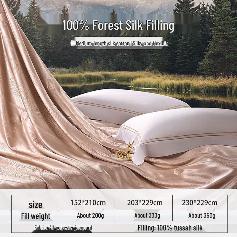 FUANNA Silk Jacquard Antibacterial Summer Quilt
