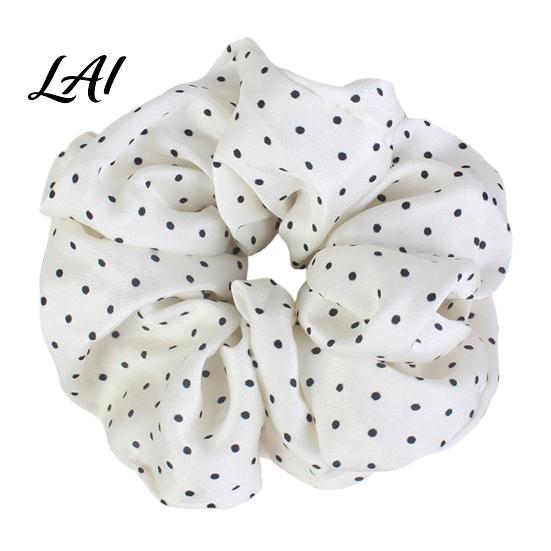 Versatile Wrist Ornament Retro Polka Dot Hair Tie for Women Girls Soft Elastic Scrunchies Elegant Stylish Ties Gifts Ponytail Holder Fashionable