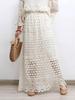 2025 Bohemian Crochet High Waist Big Hem Lace Skirt
