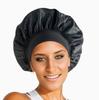Shower Wide Brim Elastic Satin Hair Care Cap - Women's Sleep, Salon, and Shower Use