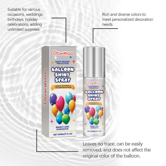 Balloon Shiny Spray 60ml Brightener Spray for Latex Balloons Easy To Use Balloon Shine Spray for Lasting Gloss Finish