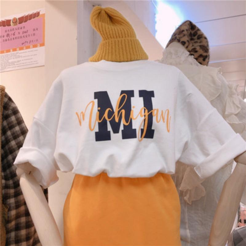 White T-shirt for Women In Summer New Women's Clothing Student Casual Top Sleeves for Women