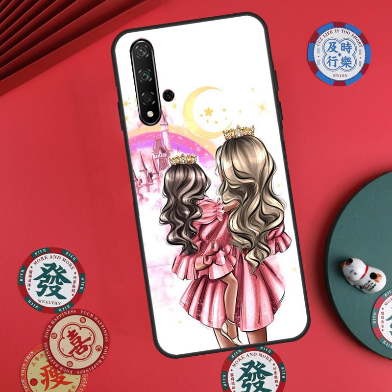 Super Mom Baby Girl Son Daughter For Huawei Nova 11i 8i 12i 12s 9 10 SE Y60 Y70 Y90 Y72 Y73 Y61 Y91 P60 Pro P30 P40 Lite Case