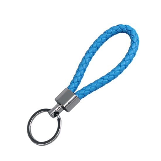 Schlüsselanhänger Lanyard Geflochtenes Seil Kunstleder Angenehmer Griff Schlüsselanhänger Aufhängeseil mit Zinklegierung Schnalle Schlüsselring