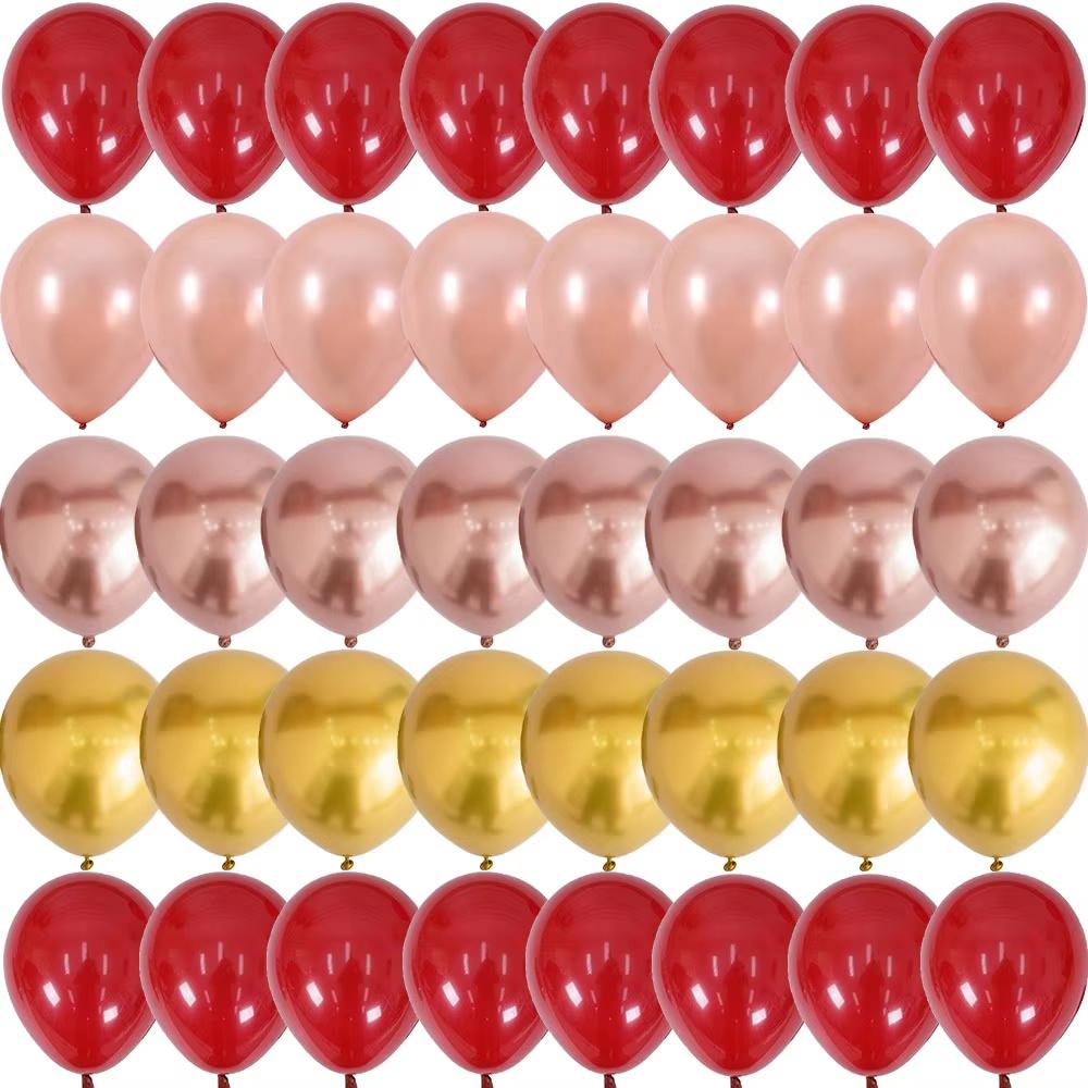 40/20 Adet 10 inç Nar Kırmızı Konfeti Lateks Balonlar Düğün Globos Doğum Günü Bebek Duşu Ev Yeni Yıl Partisi Süslemeleri