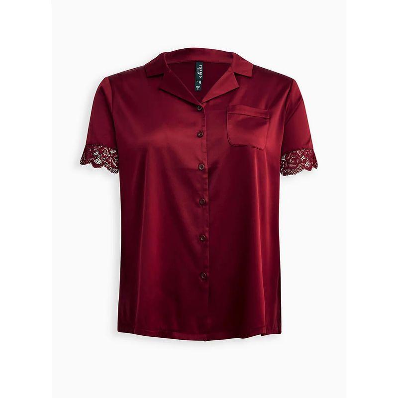 Summer Silk Pajamas Women's Clothing Summer Thin Ice Silk Short Sleeve Homewear Summer Artificial Silk Plus Size Single Blouse