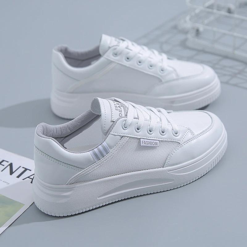 Casual Female White Sneakers Versatile Female Sports Shoes Platform Womens Casual Shoes Comfortable Fashi Zapatillas De Mujer