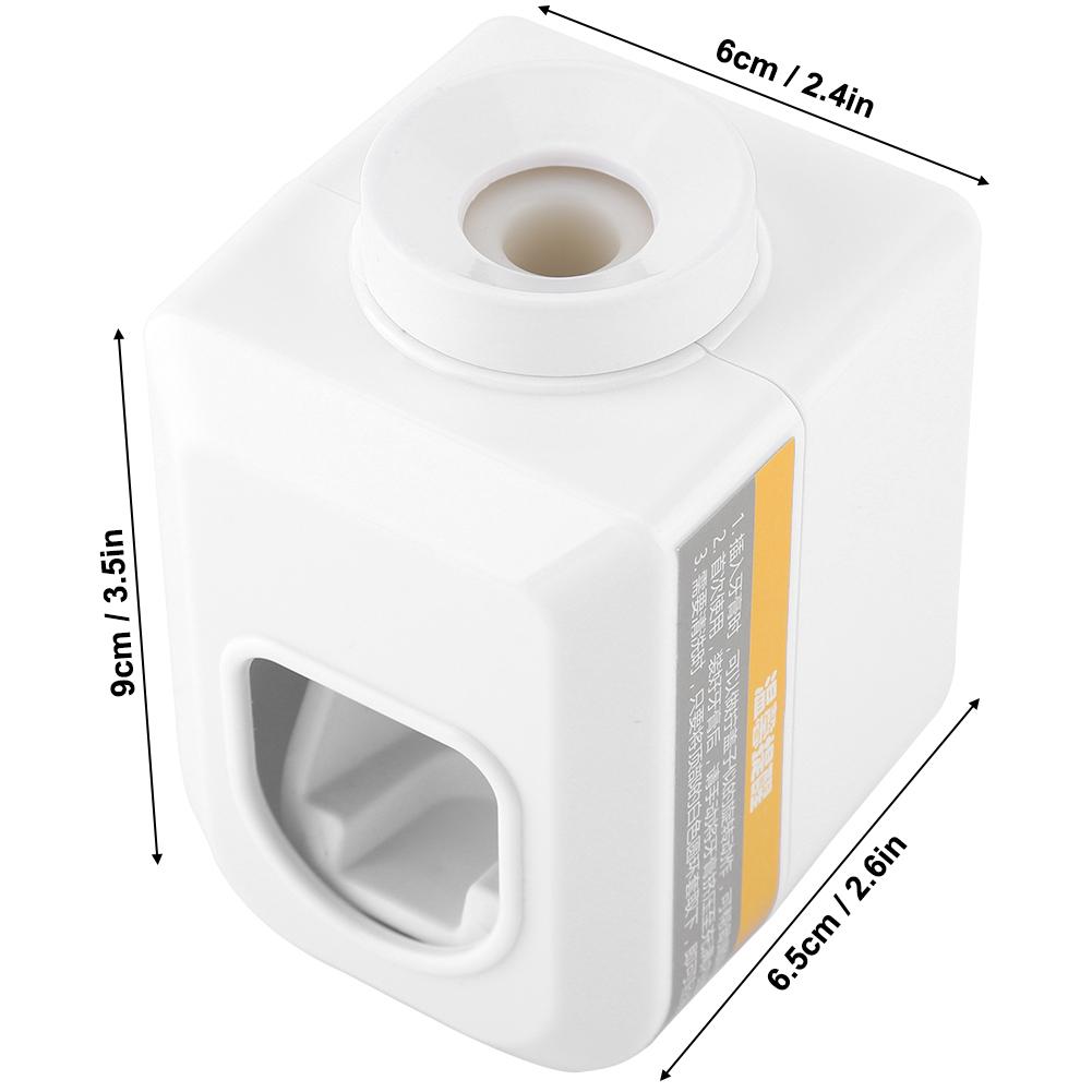 Wall Mounted Toothpaste Dispenser Automatic Squeezer Toothpaste Holder Home Bathroom (White)