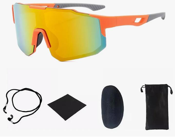Large-Frame One-Piece Windproof Sunglasses for Cycling, Fishing & Driving