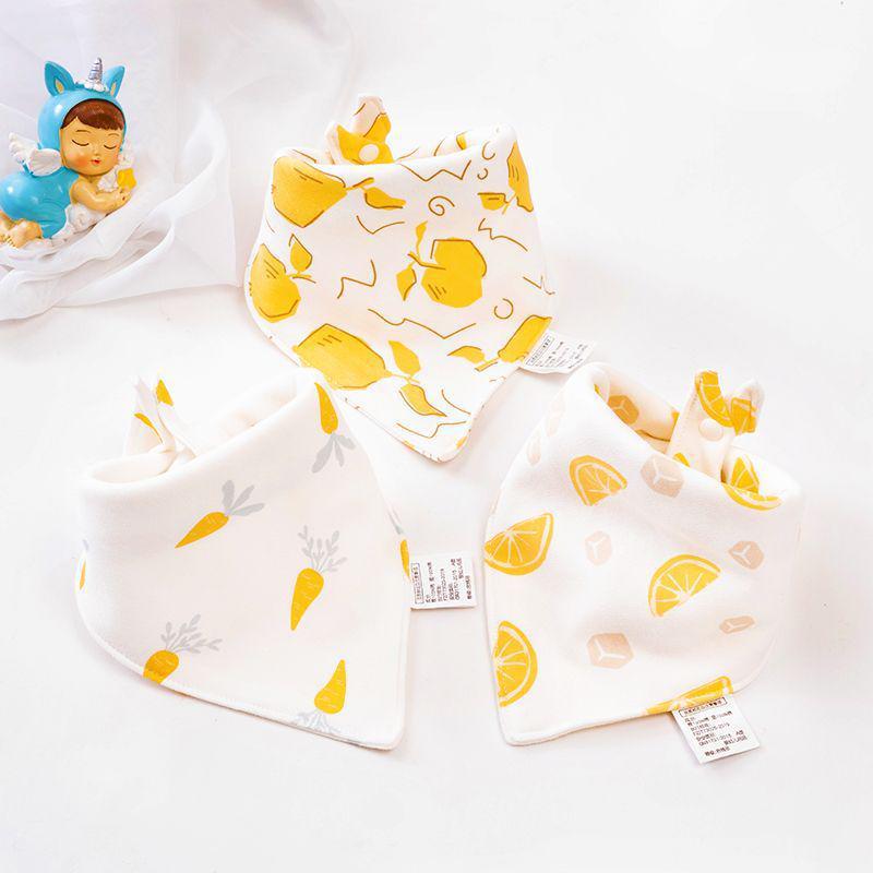 Unisex Triangle Baby Bibs: Pure Cotton, Waterproof, Super Soft, Double Snap, Scarf Wrap