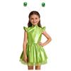 Girls Stage Performance Alien Costume Set: Glossy Mock Neck Dress with Ruffled Tutu & Flying Sleeves, Complete with Hair Hoop