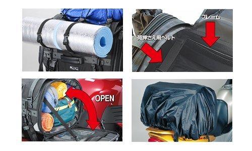 TANAX Camping Seat Bag 2, MOTOFIZZ, Black, MFK-102 (Adjustable Capacity 59-75L)