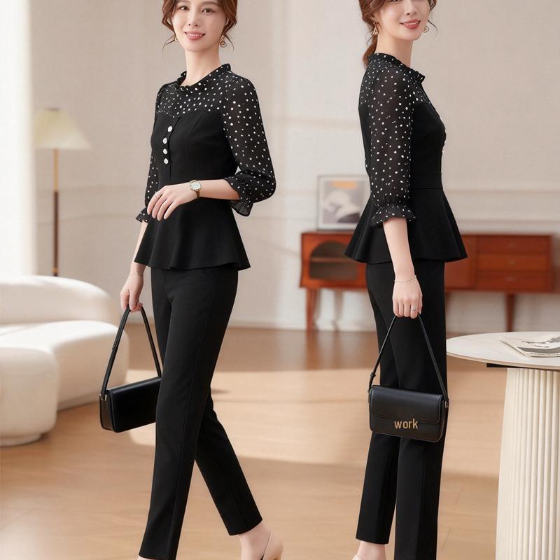2026 Spring/Autumn Korean Style Elegant Two-Piece Chic Suit for Women XXXL