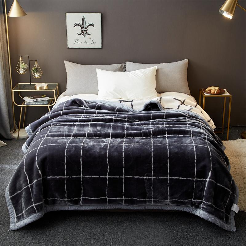 

Нова плюшева потовщена тепла ковдра Raschel 1 шт. 150/180/200 см, сон, кімната з кондиціонером Літак, що можна прати в машині 180x220cm синій