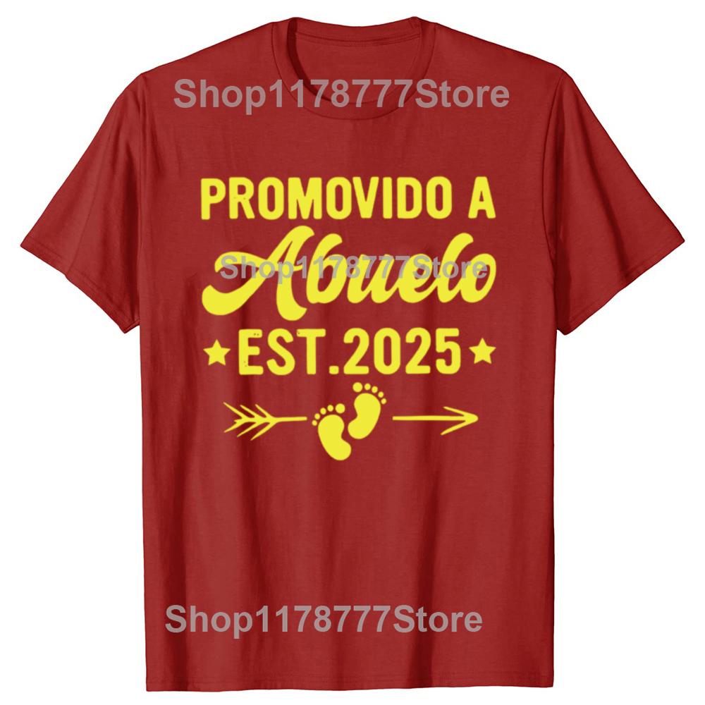 Promoted To Grandfather Spanish Grandpa T Shirts Cotton Birthday Gifts Mens Clothing Fashion Casual Loose Oversized T Shirt