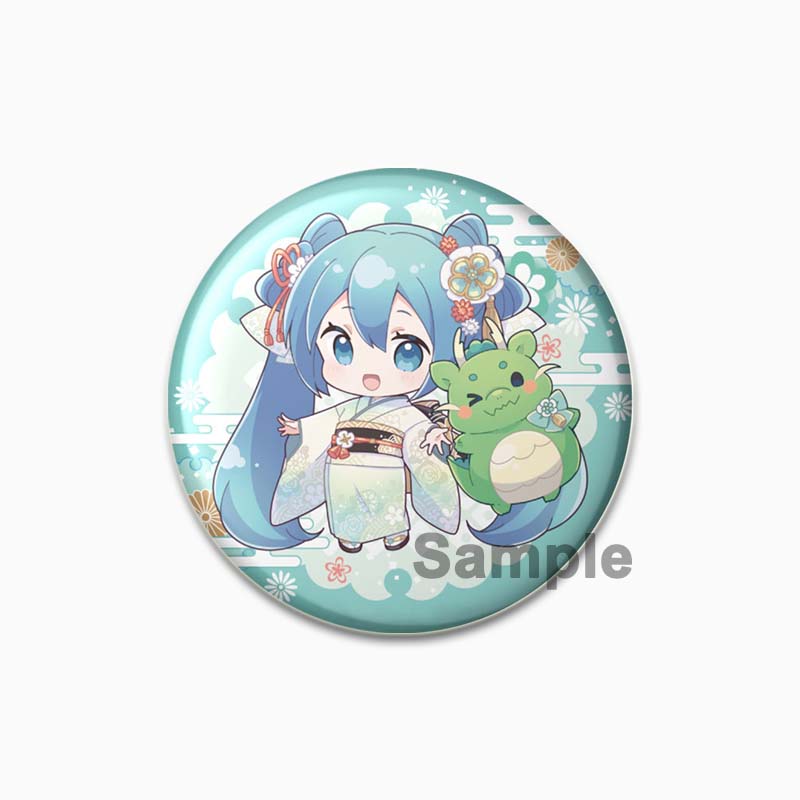 

32/44/58 мм Хацунэ Мику аниме круглая брошь ручной работы изысканные эмалированные лацканы для подарочной одежды шляпа аксессуары для рюкзака 32mm