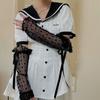 Gloves Lolita Bow Balletcore Ice Silk Sleeves Sunscreen Sleeve Lace Arm Warmers Long Sleeve Glove