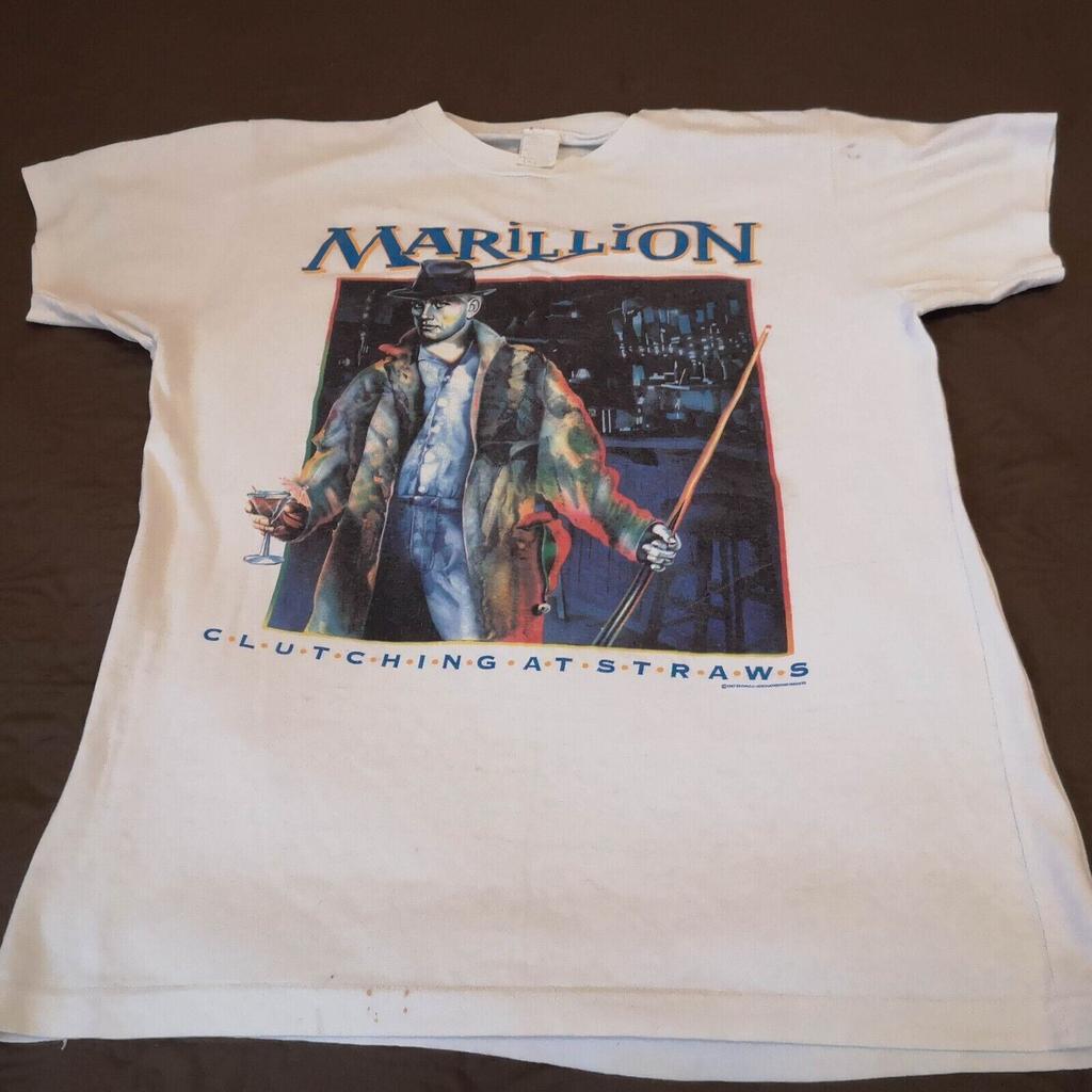 Vintage Marillion T-Shirt 1987-88 Tour Tee WHite Music All size HRL46