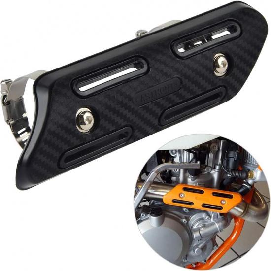 

NICECNC Motorcycle Exhaust Guard/Heat Protector Shield, Universal Blue 4 Stroke Exhaust Guard Compatible with Yamaha YZF450 YFZ250 YFZ450 WRF250 чёрный