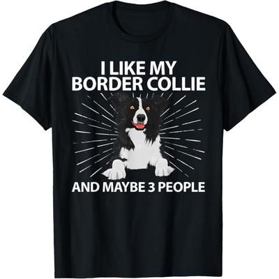 Coole Border Collie Kunst Für Männer Frauen Border Collie Liebhaber T-Shirt