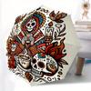 1pc Day of the Dead, Sugar Skull Automatic Folding Umbrella Portable Collapsible Design, 8-Rib Iron Frame, Durable Fabric, All-Season Casual Outdoor