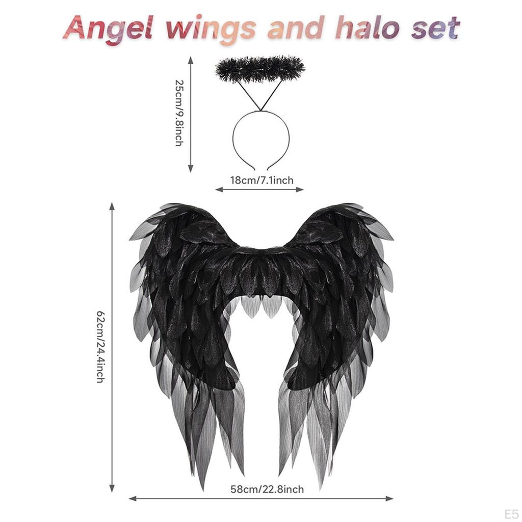 Engelskostüm Flügel und Stirnband Zubehör Halloween Cosplay