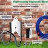 Garden Hose Holder 304 Stainless Steel Sy Installation Wall Mounted Hose Hanger for Outdoor Garden Backyard