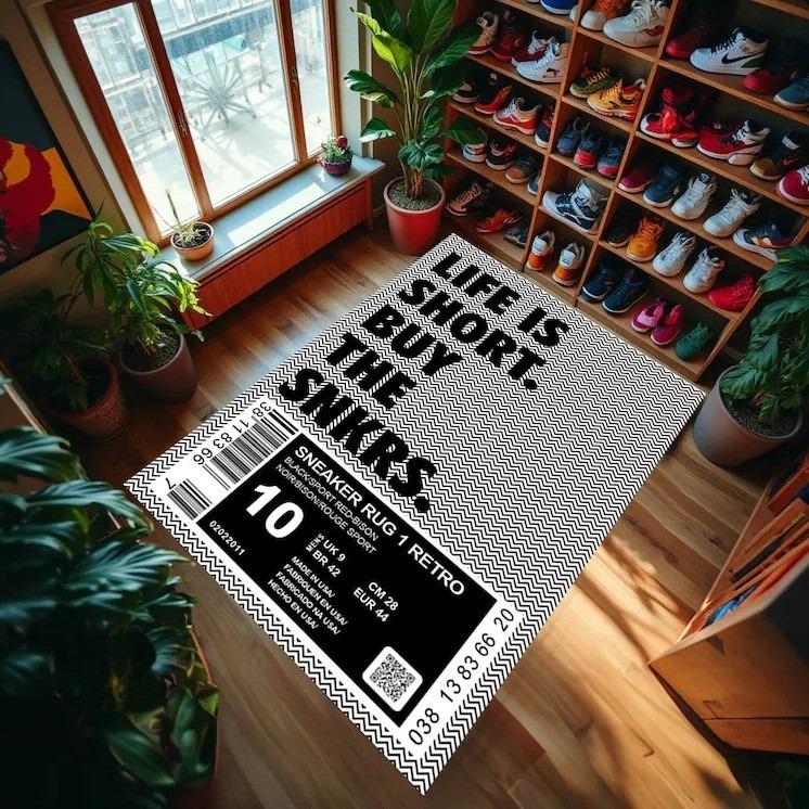 Sneaker Large Carpet Bedroom Rug Decor Kids Play Area Carpets Sofa Soft Floor Mat Bedside Non-slip Rugs Door Mat Birthday Gift