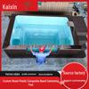 Compact Prefabricated Fiberglass Movable Pool for Outdoor Villas and Gardens