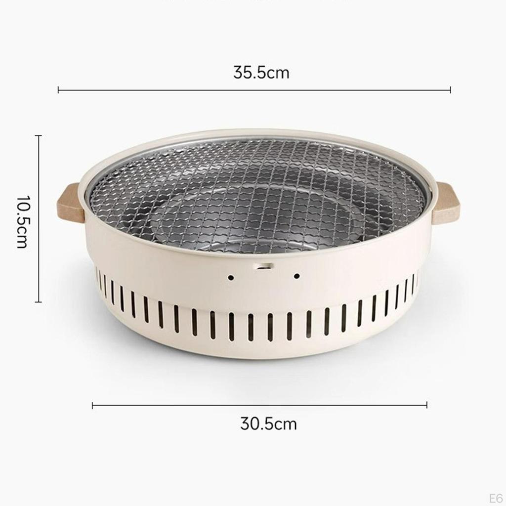 Camping Grill Wood Burner Multipurpose Tea Fire Meat Steak Grilling for Hiking Beach