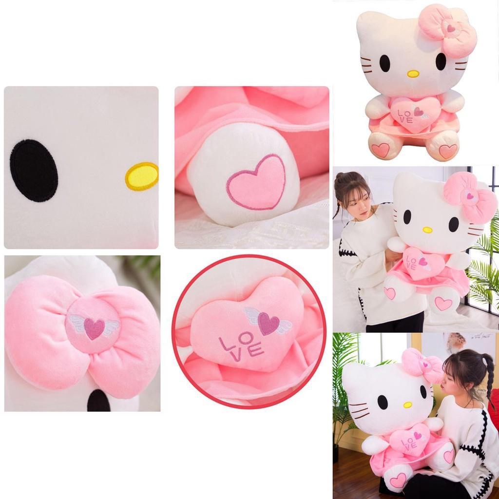 Cute Hello Kitty Heart Pillow Plush Toy Large And Soft Kids Gift For All Ages