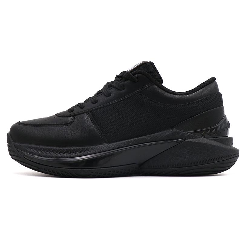 2024 White Low-Top Basketball Shoes: Non-Slip, Wear-Resistant with Shock-Absorbing Popcorn Sole & Rubber Patches for Men