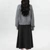 Short Grey Sweater on Women's Autumn and Winter Round Neck Knitted Sweater