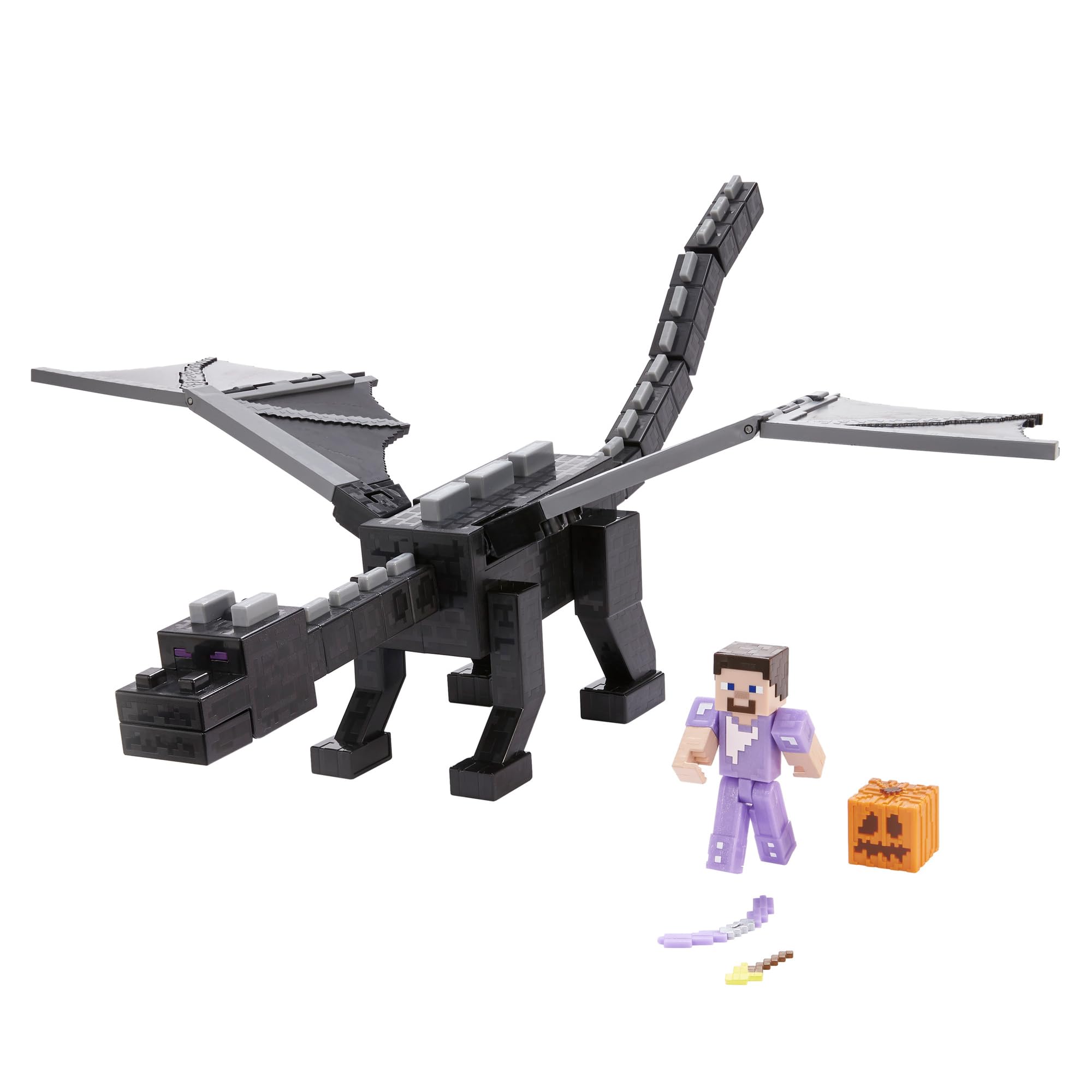 

Mattel Minecraft Ultimate Ender Dragon Kids 55cm Ages 6 and JHD57 Figure, Approx. Tall, Up, Black, чёрный