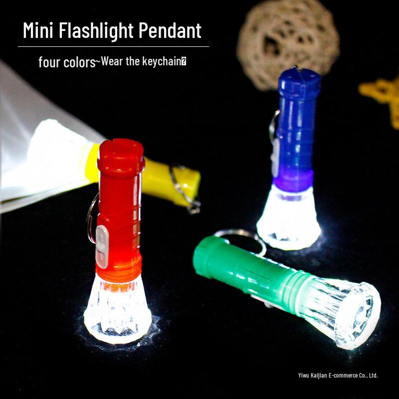 Transparent Mini Flashlight Keychain Pendant - Portable Outdoor Luminous Torch Gift