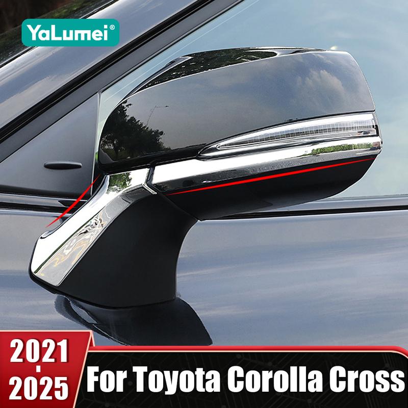 Car Rearview Mirror For Toyota Corolla Cross XG10 2024 2025 Hybrid Side Molding Cover Trim Stickers Accessories