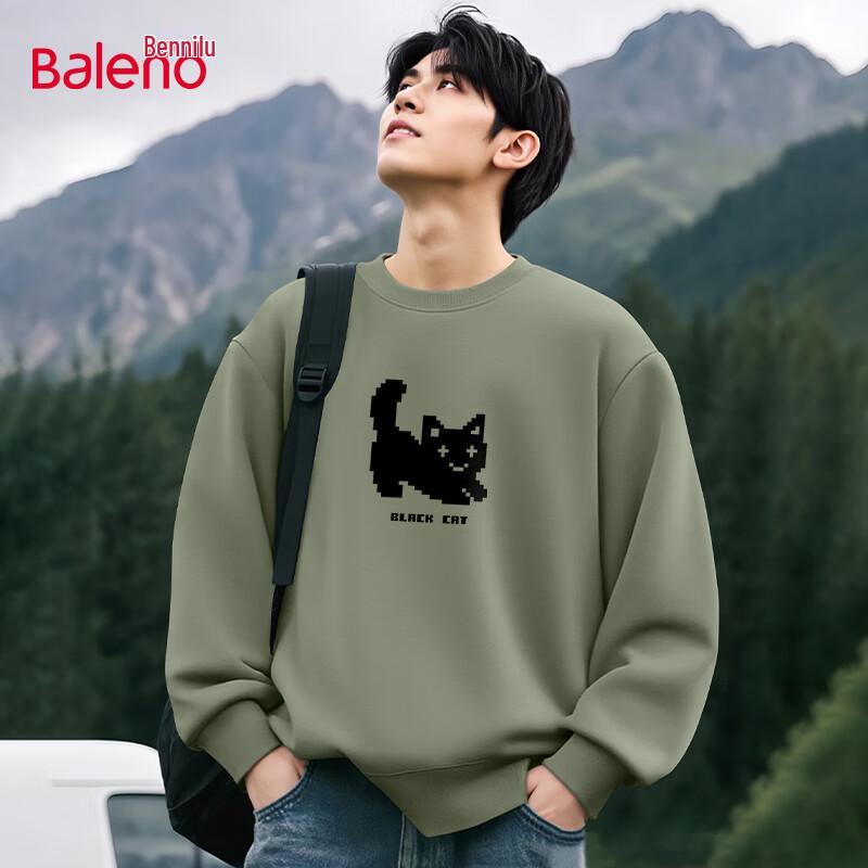 Baleno Men's Fleece-Lined Crewneck Sweatshirt