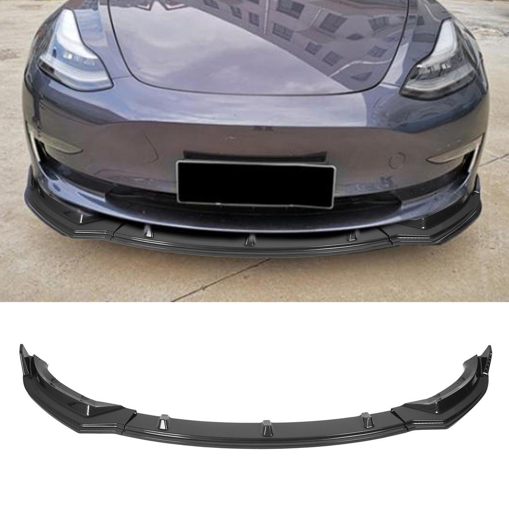 3PCS Front Bumper Lip Spoiler Reduce Wind Resistance Abrasion Resistant Replacement for     2017 to 2023
