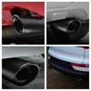 Black Car Stainless Steel Rear Exhaust Pipe Tail Tip Muffler Round Accessories
