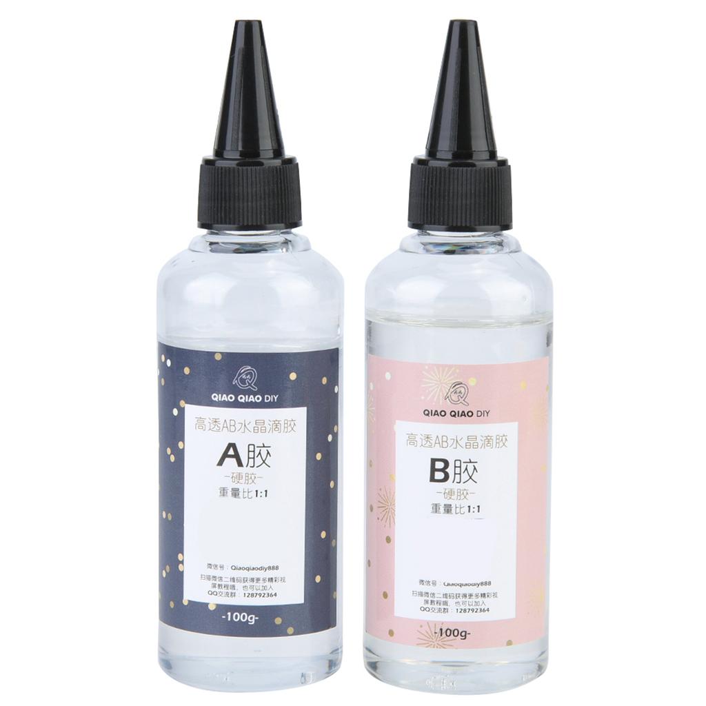 High Transparent Crystal Glue AB Drop Glue Handcraft Epoxy Resin(200g 7.1oz 1:1)