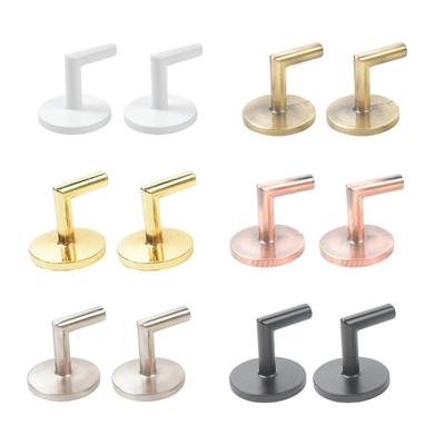 1 Pair Mini Right Angle Curtain Hooks Curtain Tieback Wall Hook Holdback for Bedroom Dormitory Curtain Decoration