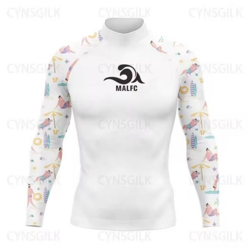 Quick-Dry Long Sleeve Rash Guard Surfing Swimming Freediving Water Sports UV Protection Unisex