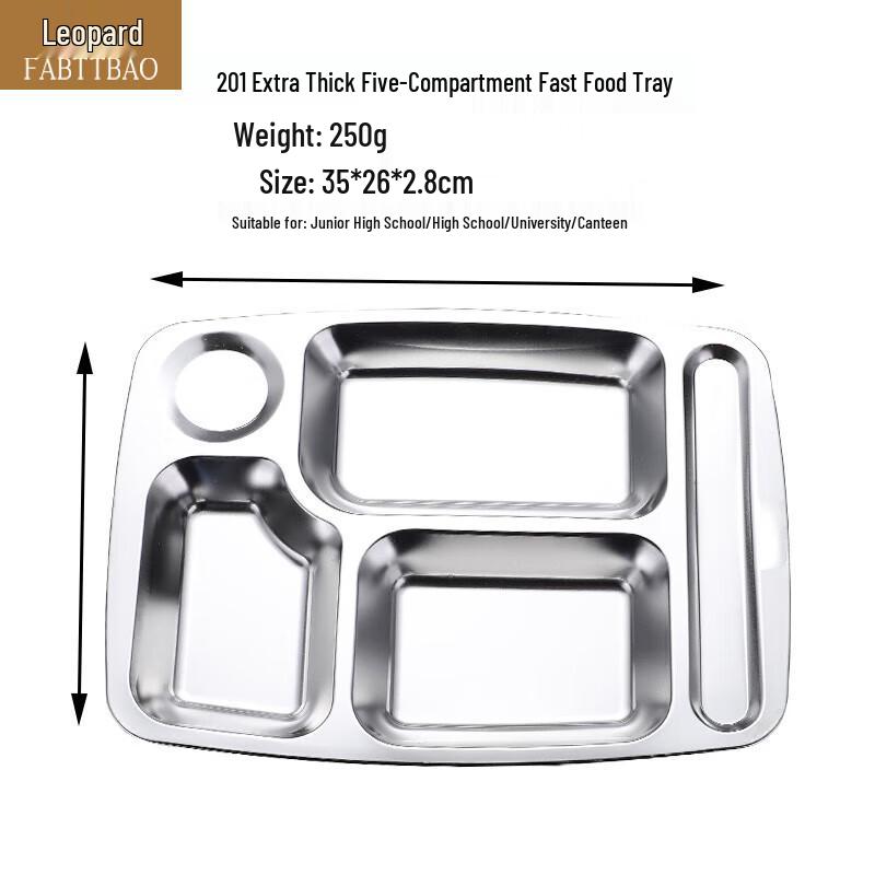 FATTBAO Stainless Steel Divided Meal Tray