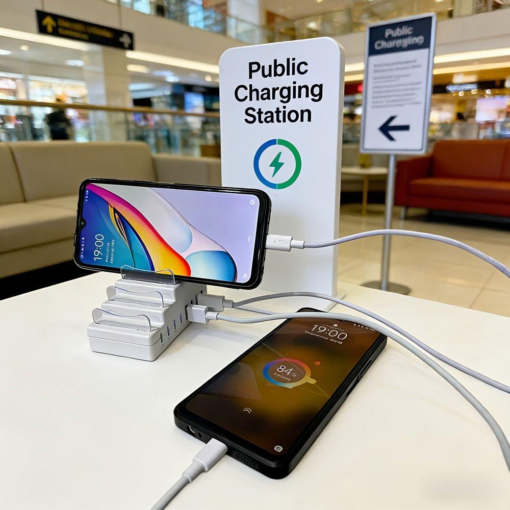 66W Power Socket Bracket Charger 4USB Ports 4Type C Ports USB Type C Charger PD Fast Charging 8Ports Socket