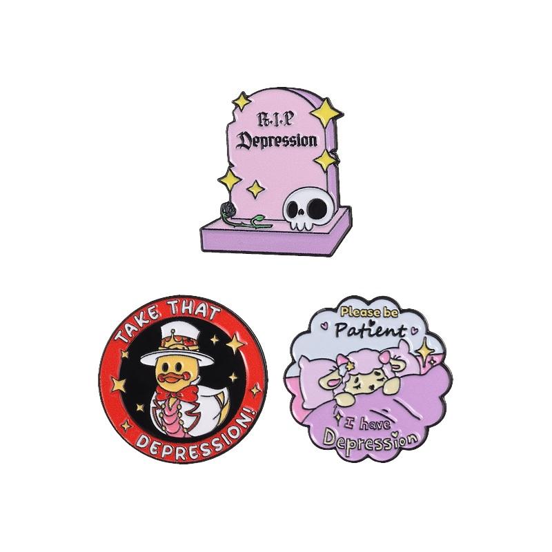 2-6pcs/set Cute Animal Enamel Pins Curious Monkey Golden Retriever Chubby Cat Crow Brooches Lapel Badge Jewelry Gifts For Friend