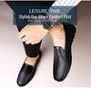 Men's Hollow Leather Slip-On Loafers - Breathable, Summer, Low-Top Flats, Large Size Cowhide Casual Shoes