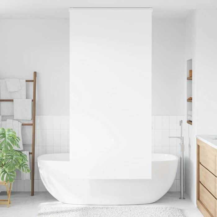 VidaXL Roller Shower Curtain with Cassette Fabric Width 96 Cm, Shower Blind, Roller Shower Curtain, 4015056