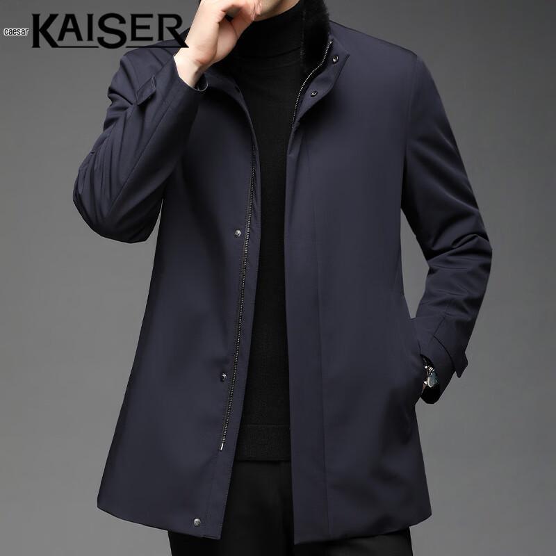 

Мужская деловая куртка средней длины с воротником из норки и подкладкой из кроличьего меха 3XL