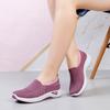 Women's Single Shoes Mesh Shoes Spring and Summer Breathable Casual Mother Shoes Medium Old Flat Bottom One Pedal Elastic Low Top Shoes